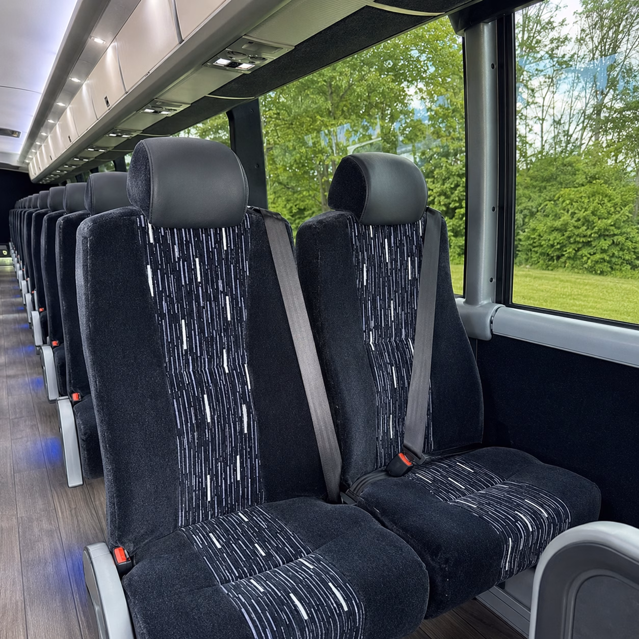 hampton charter bus interior
